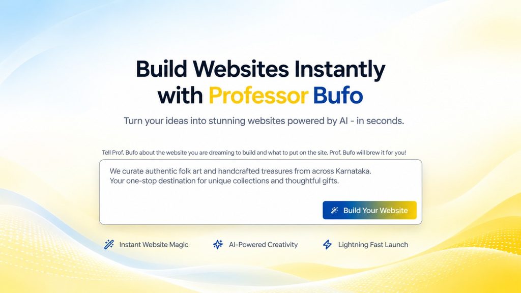 (Homepage of Koadz website builder)